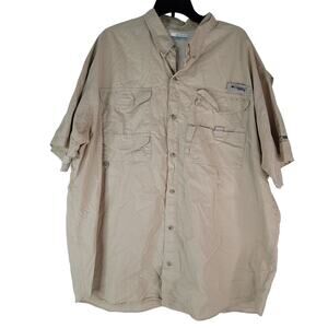 Columbia Shirt Mens XXL PFG Omni Shade Button Down Vented Fishing Hiking